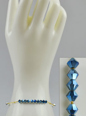 Dizainier en Cristal Bleu & Or (pic 3)