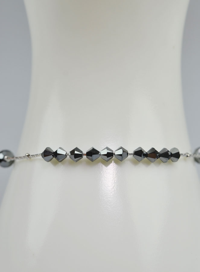 Dizainier en Cristal Noir & Argent (pic 4)