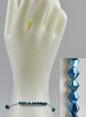 Dizainier en Cristal Bleu & Argent (pic 3)