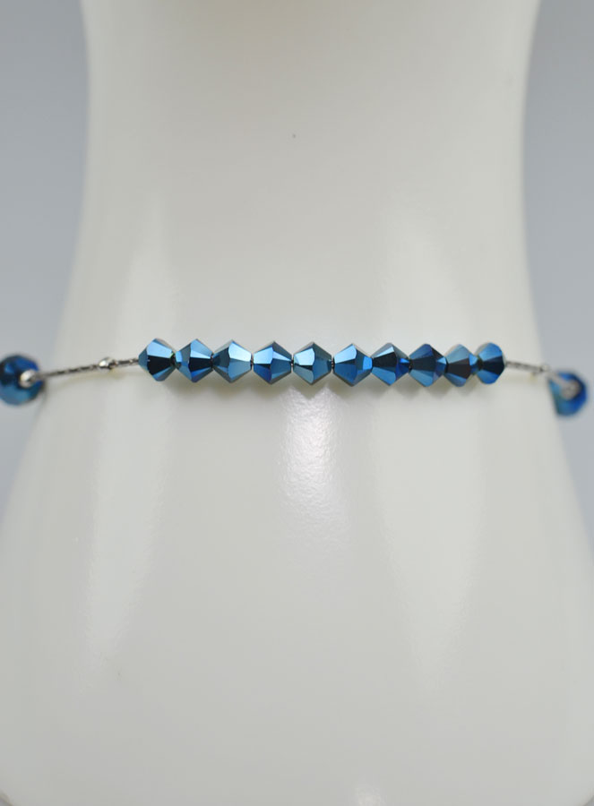 Dizainier en Cristal Bleu & Argent (pic 4)