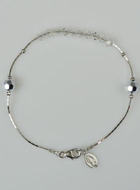 Bracelet Dizainier en Cristal & Argent (pic 1)