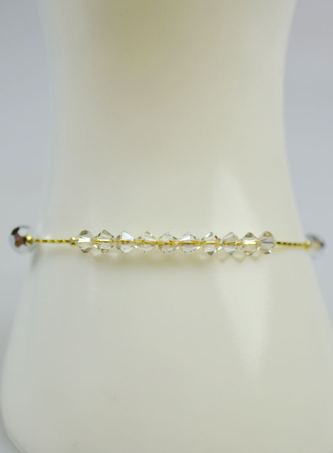 Bracelet Dizainier en Cristal & Or (pic 2)