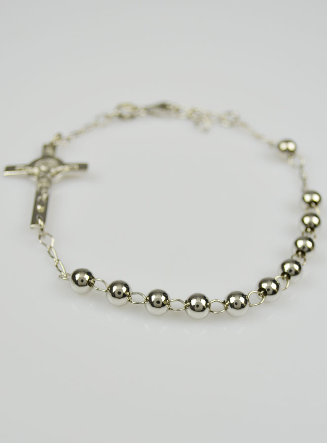 Bracelet Croix de Saint Benoît en Argent Massif (pic 3)