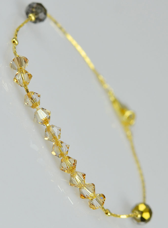 Dizainier en Cristal Ambre & Or (pic 2)