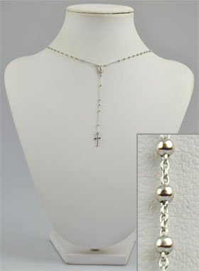 Collier Chapelet en Argent Rhodié 925/1000 (pic 1)