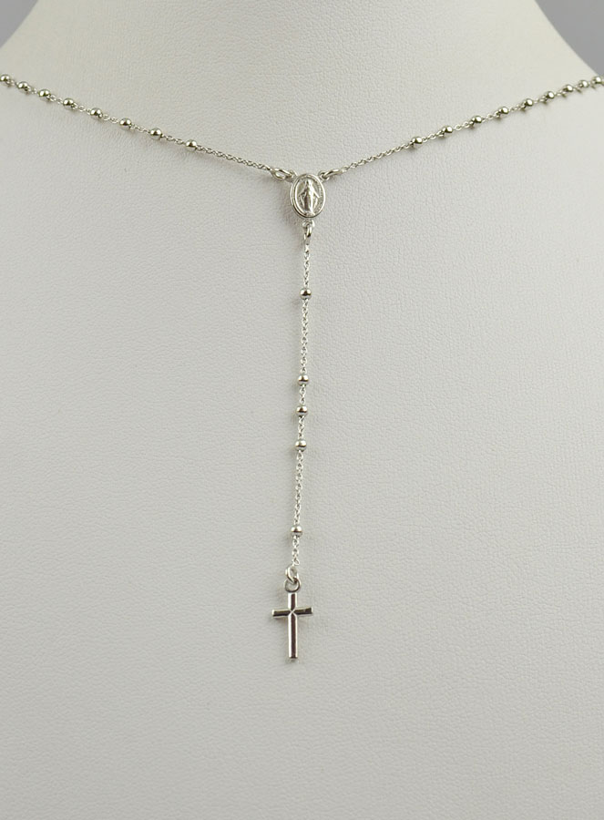 Collier Chapelet en Argent Rhodié 925/1000 (pic 2)