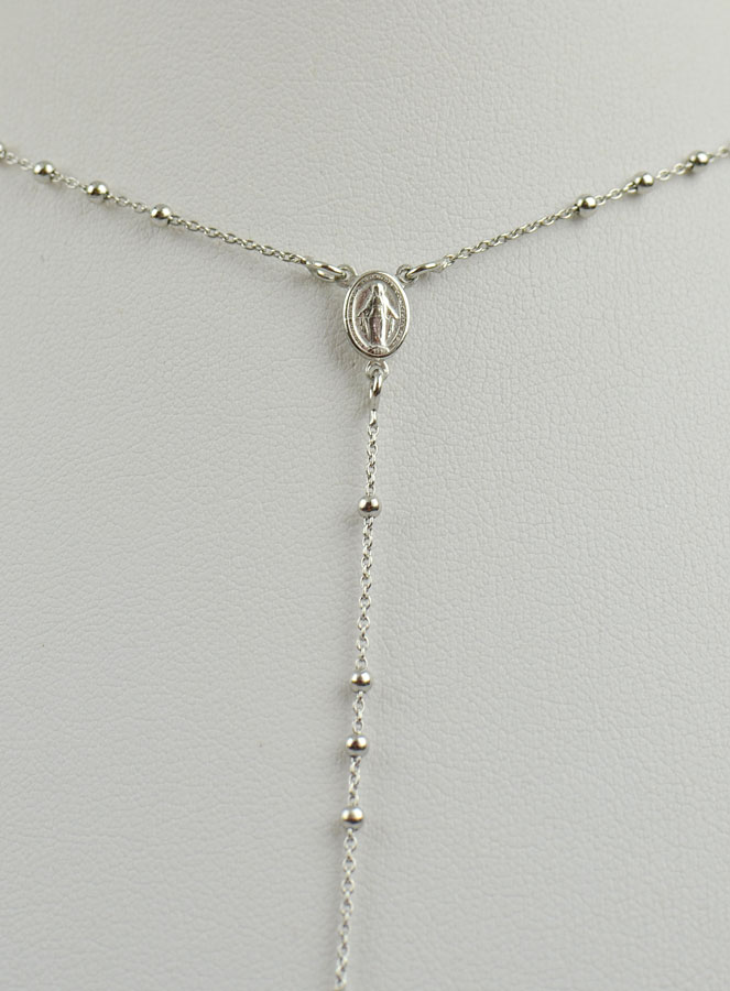 Collier Chapelet en Argent Rhodié 925/1000 (pic 3)