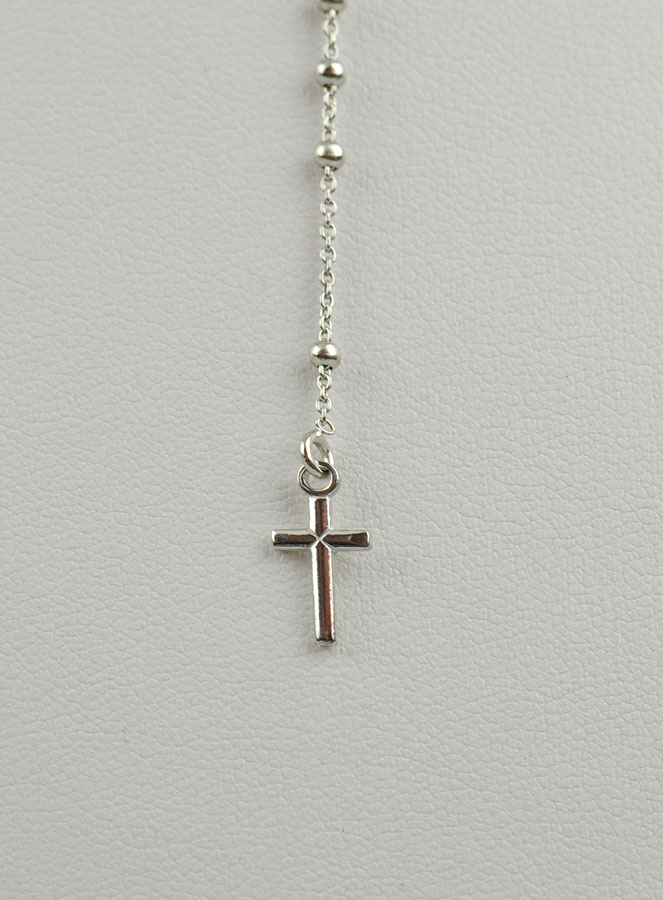 Collier Chapelet en Argent Rhodié 925/1000 (pic 4)