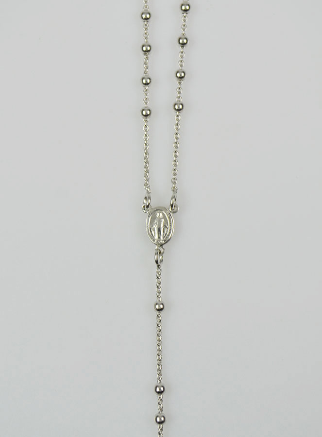 Collier Chapelet en Argent Massif Rhodié 925/1000 (pic 3)
