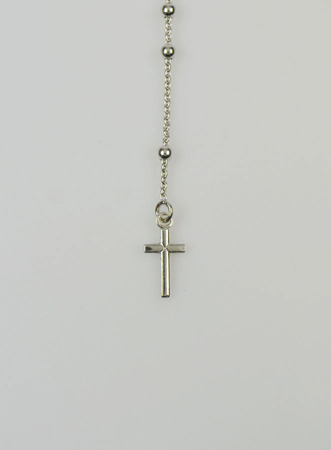 Collier Chapelet en Argent Massif Rhodié 925/1000 (pic 4)