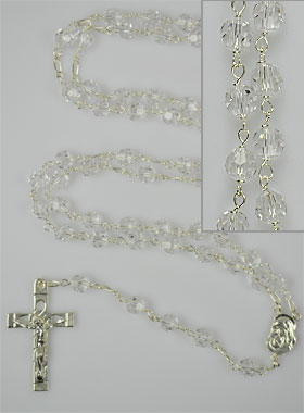 Chapelet en Argent 925/1000 & Perles de Cristal (pic 1)