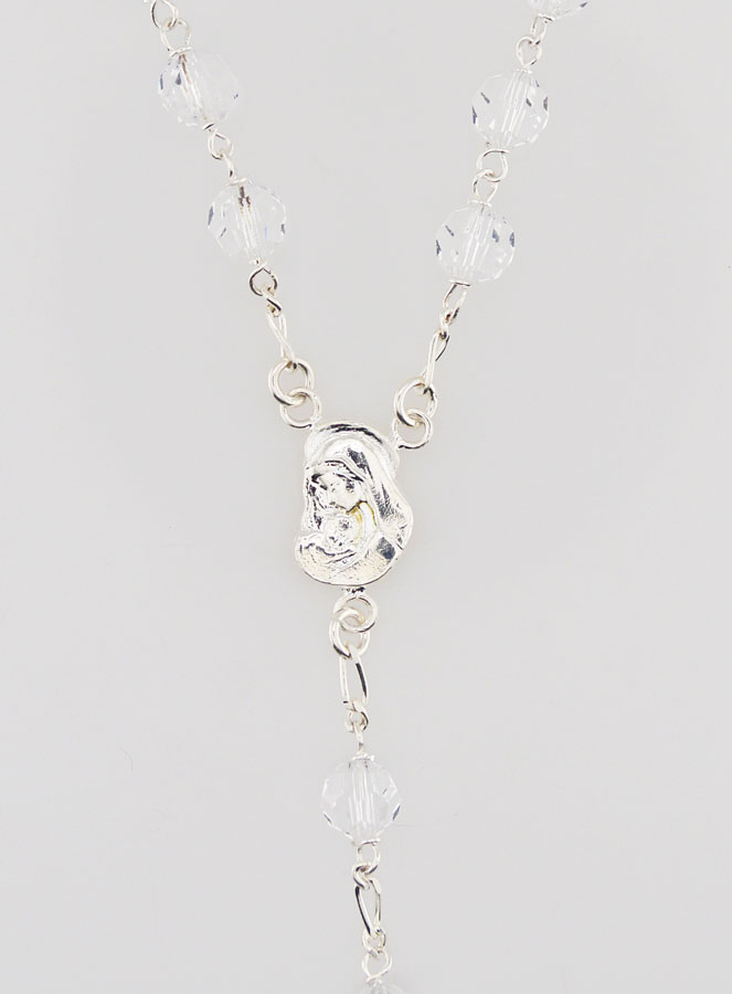 Chapelet en Cristal Véritable & Argent 925/1000 (pic 3)