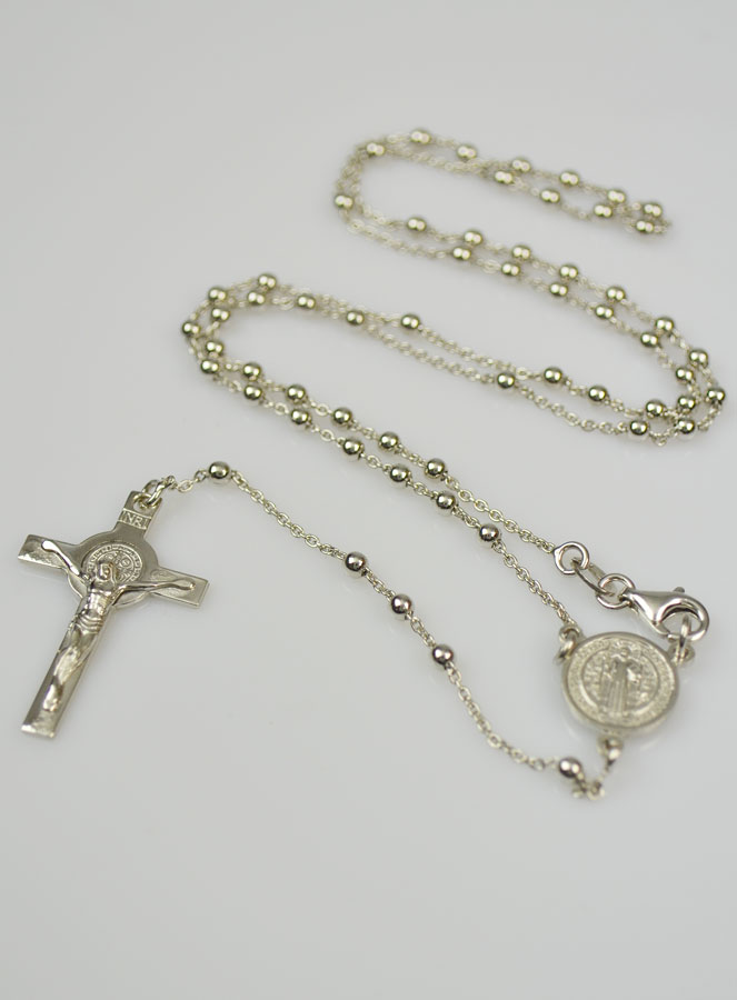 Chapelet en Argent 925/1000 de Saint Benoît (pic 2)