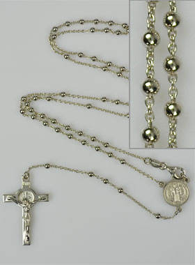 Chapelet Collier de Saint Benoît en Argent Massif (pic 1)