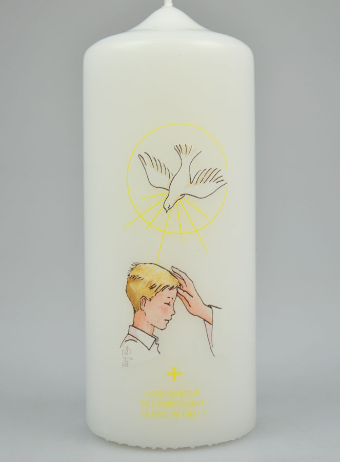 Cierge de Confirmation Don de Dieu - Garçon Blond (pic 2)