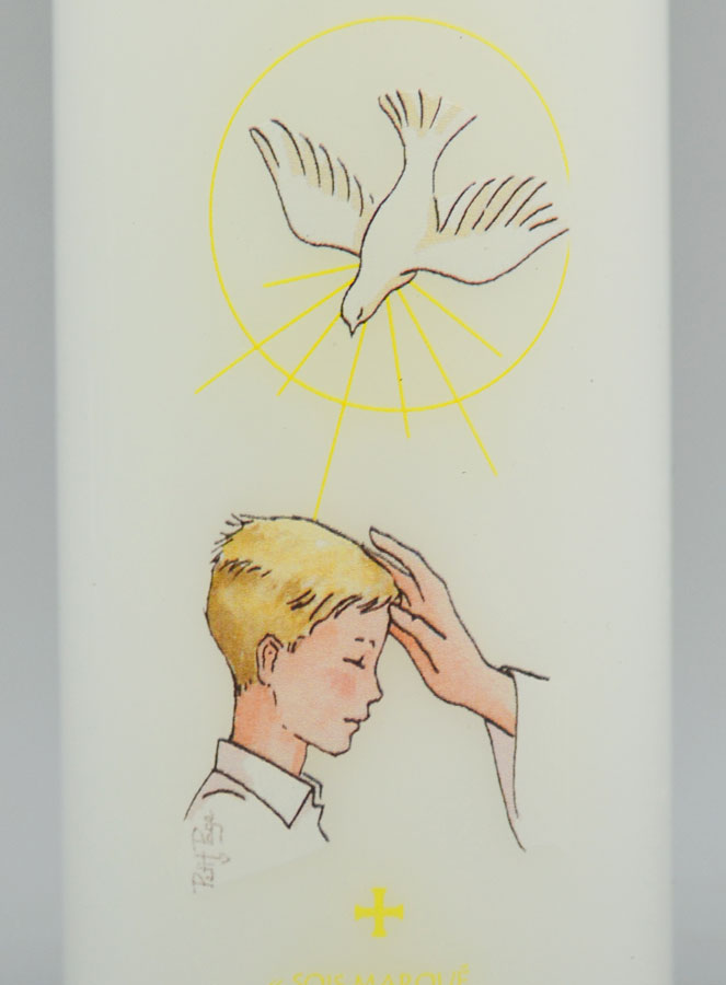 Cierge de Confirmation Don de Dieu - Garçon Blond (pic 3)