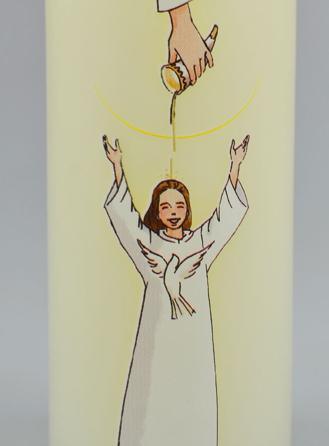 Cierge de Confirmation - Onction Fille Brune (pic 3)