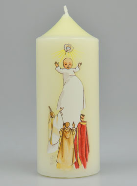 Bougie Cierge de Baptême - Dans les Pas de Jésus (pic 1)