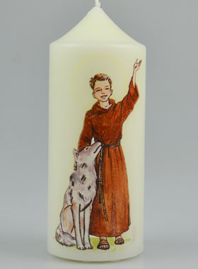Bougie Cierge Saint François d'Assise (pic 1)