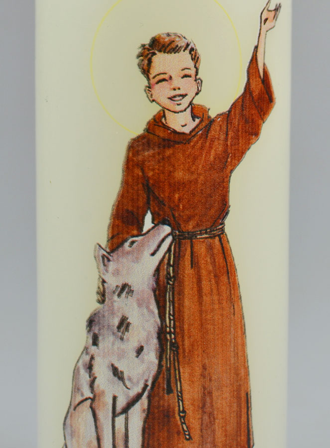 Bougie Cierge Saint François d'Assise (pic 3)