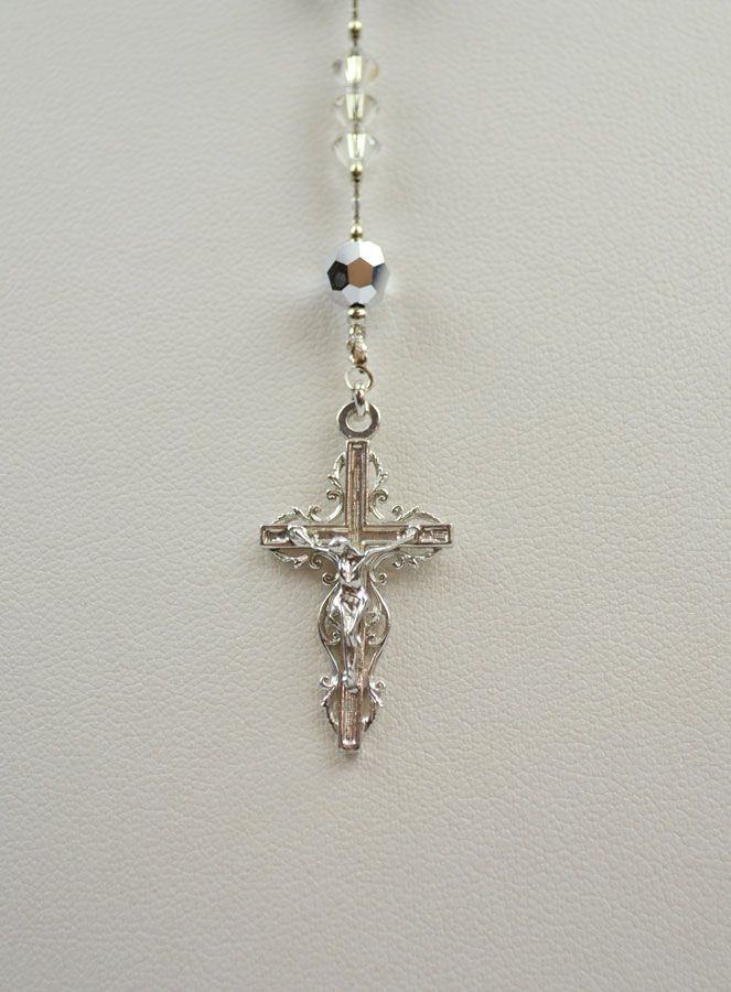 Collier Chapelet en Cristal & Argent Rhodié (pic 3)