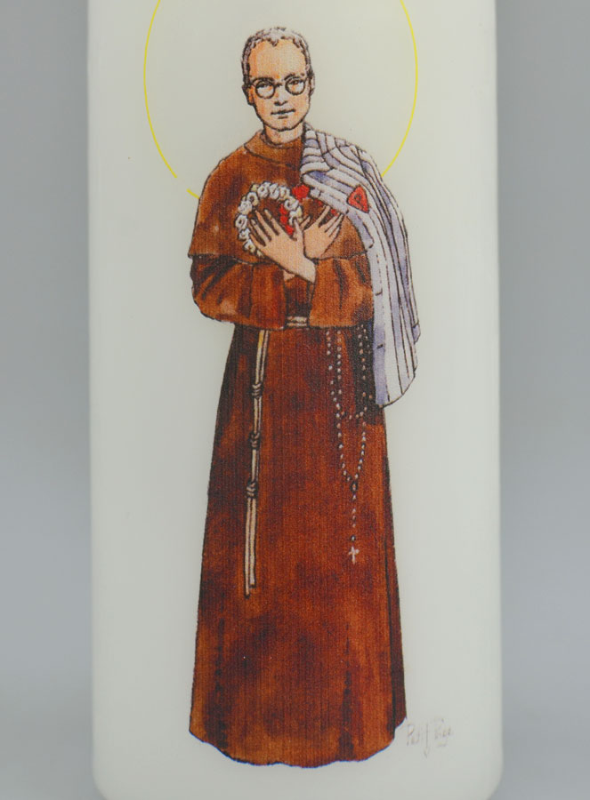 Bougie cierge Saint Maximilien Kolbe (pic 3)