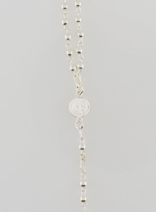 Bijou Chapelet de Saint Benoît en Argent 925/1000 - Grains 3mm (pic 3)
