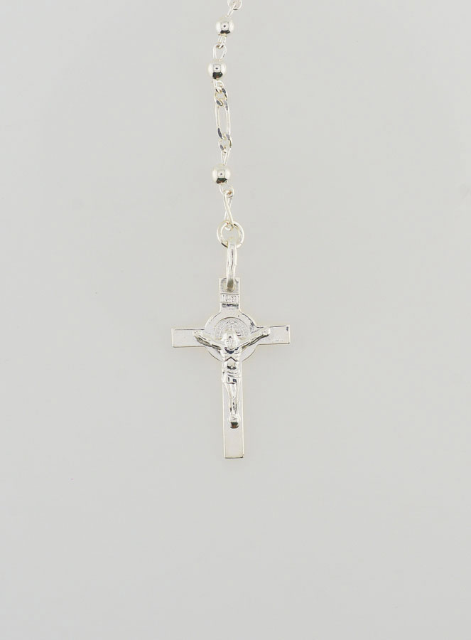 Chapelet Saint Benoît - Argent 925/1000 - Grains 3mm (pic 4)