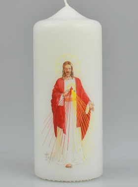 Bougie Cierge Sacré Coeur de Jésus (pic 1)