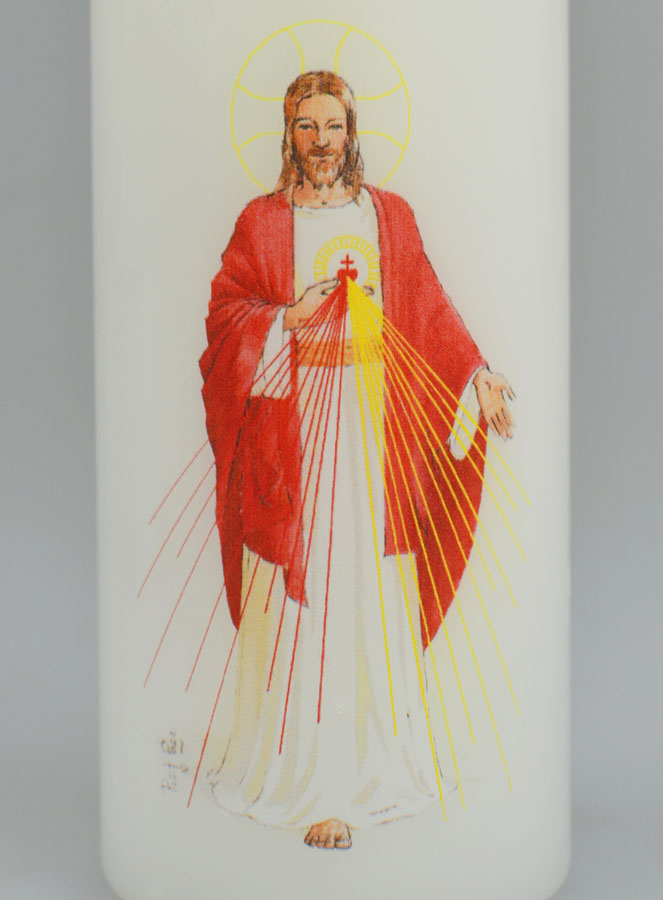 Bougie Cierge Sacré Coeur de Jésus (pic 3)