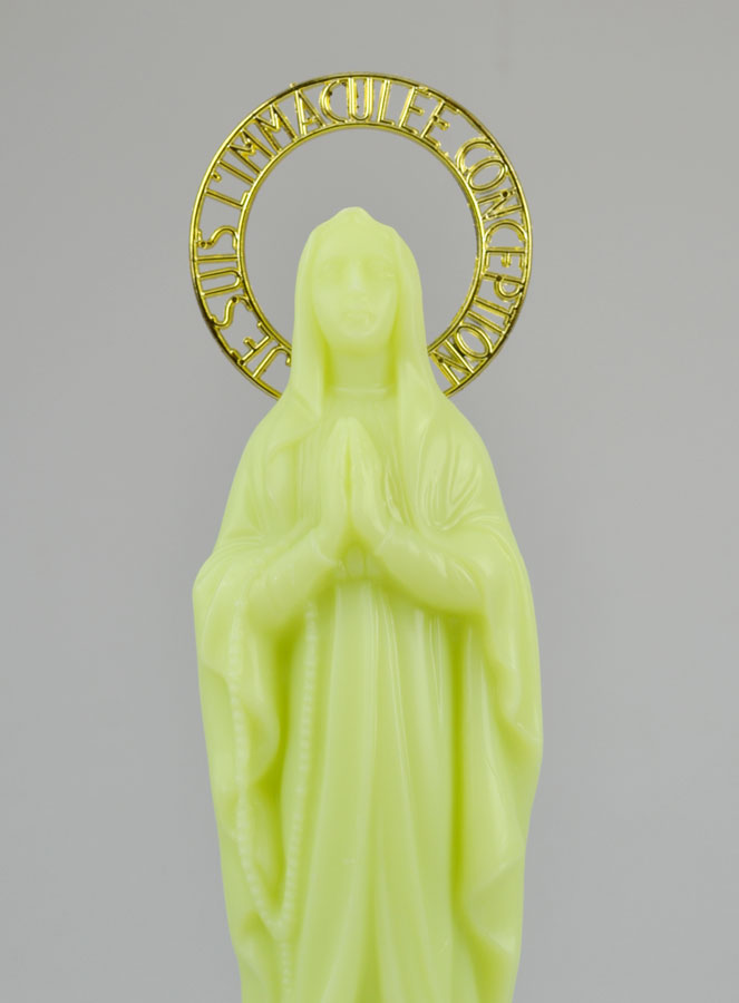 Statue Vierge de Lourdes Fluorescente & Phosphorescente - 30 cm (pic 3)