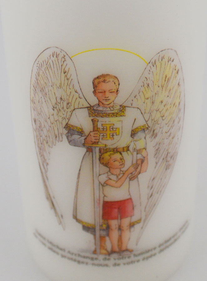 Cierge de Communion Protection de St Michel Archange - Garçon (pic 4)