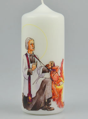 Bougie Cierge Saint Jean Marie Vianney Saint Curé d'Ars (pic 1)