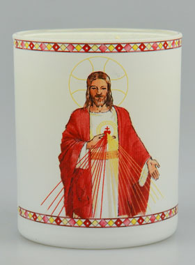 Bougie Parfumée Luxe Sacré Coeur de Jésus avec Prière (pic 1)