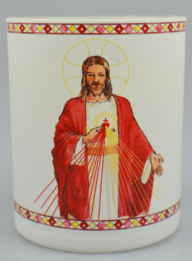 Bougie Parfumée Luxe Sacré Coeur de Jésus avec Prière (pic 2)