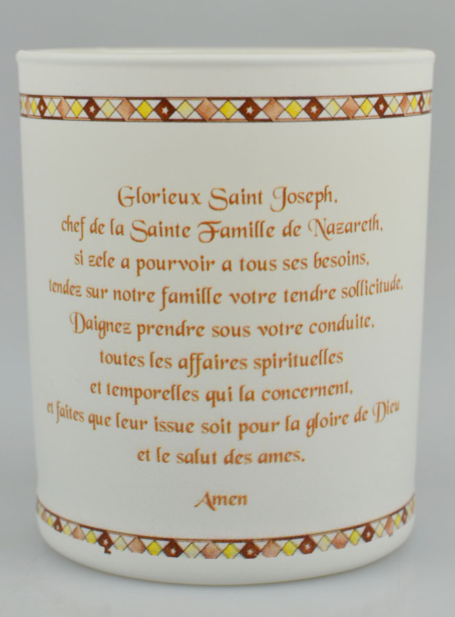 Bougie Parfumée Luxe Saint Joseph avec Prière (pic 3)