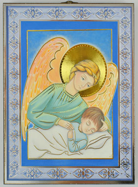 Icône Religieuse Ange-Gardien Protecteur - 15 cm (pic 1)