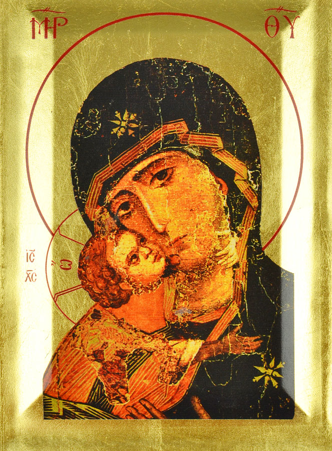 Icône Vierge Marie - Vierge de Vladimir - 18cm (pic 3)