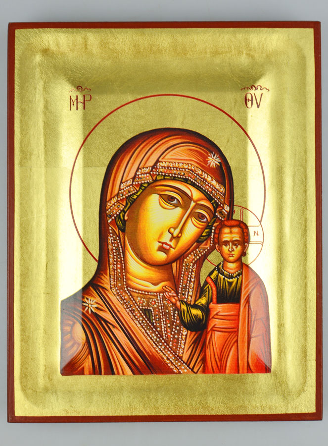 Icône Vierge Marie - Vierge de Kazan - 18cm (pic 2)