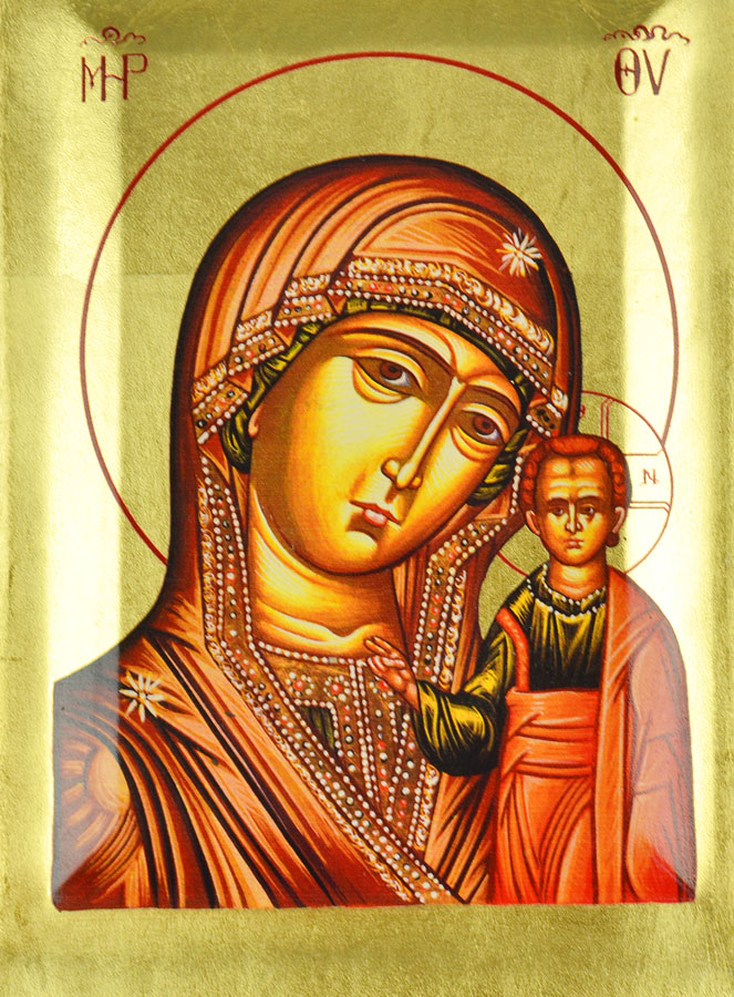 Icône Vierge Marie - Vierge de Kazan - 18cm (pic 3)