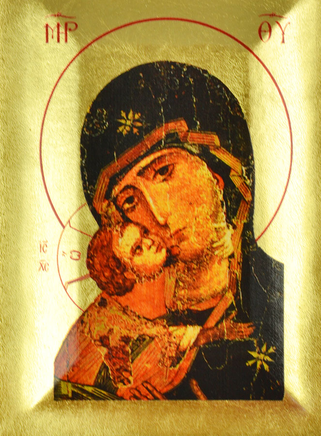 Icône Vierge Marie - Vierge de Vladimir - 14cm (pic 3)