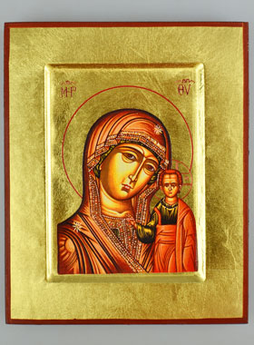 Icône Byzantine - Notre Dame de Kazan 13cm (pic 1)