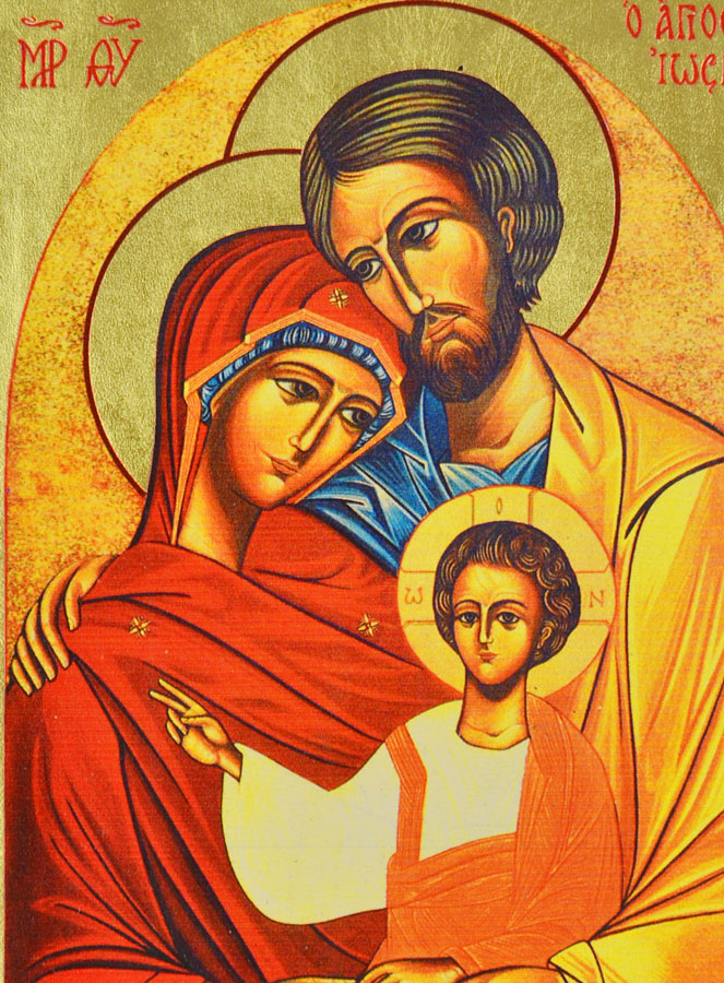 Icône Byzantine Sainte Famille - 18cm (pic 3)