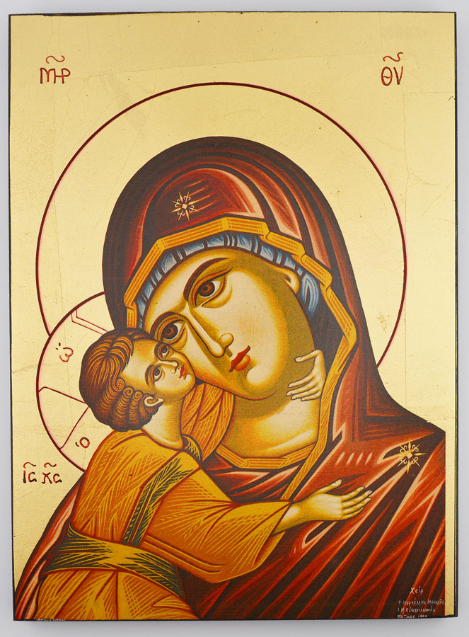 Icône Religieuse Vierge Marie - Vierge de Korsun 26cm (pic 1)