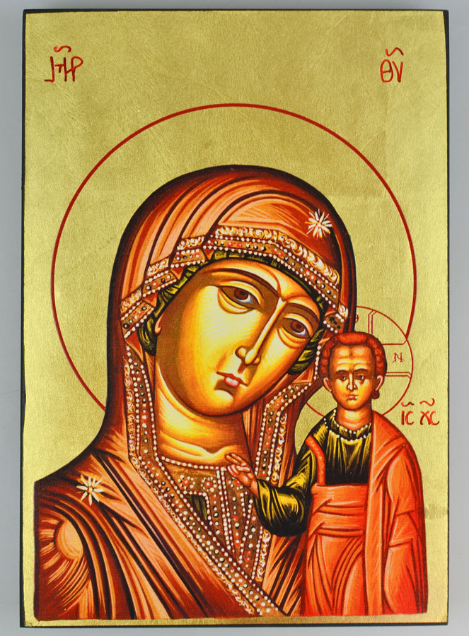 Icône Religieuse Notre-Dame de Kazan - 19cm (pic 2)