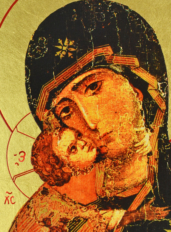 Icône Religieuse Vierge Marie de Vladimir - 14cm (pic 3)
