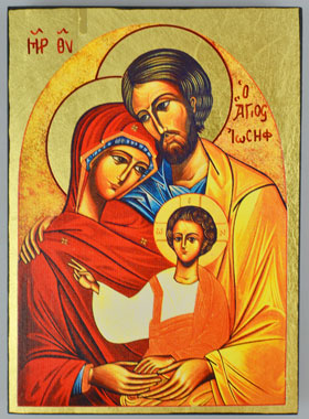 Icône Religieuse Sainte Famille - 14cm (pic 1)