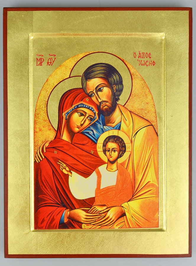 Icône Byzantine Sainte Famille - 24cm (pic 2)