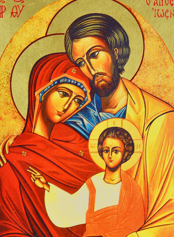 Icône Byzantine Sainte Famille - 24cm (pic 3)