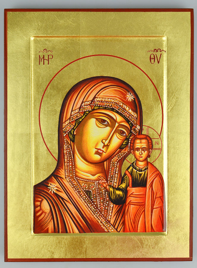 Icône Byzantine Notre Dame de Kazan - 24cm (pic 2)